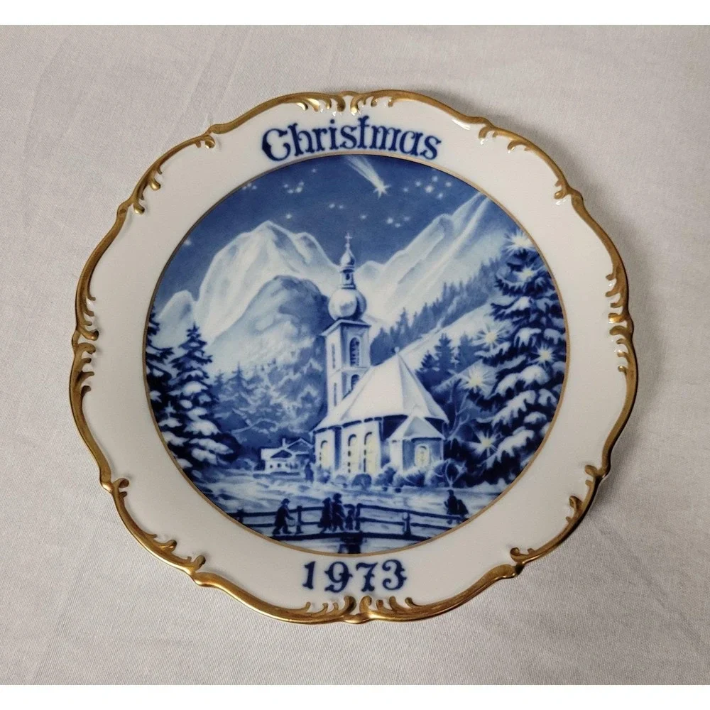 1973 Dresden Christmas Holy Night Limited Edition Collector Plate West Germany